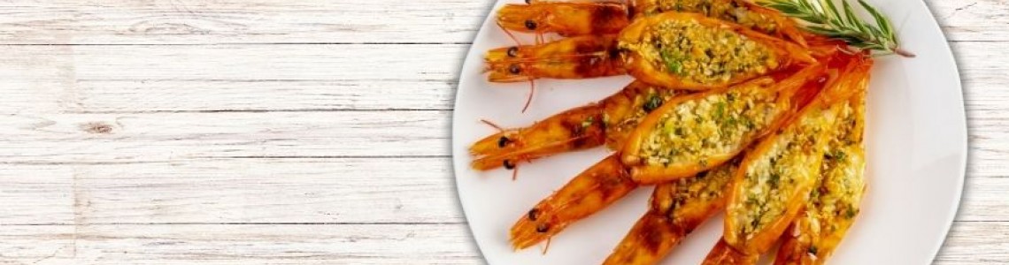 Garlic Butter Shell on Prawns