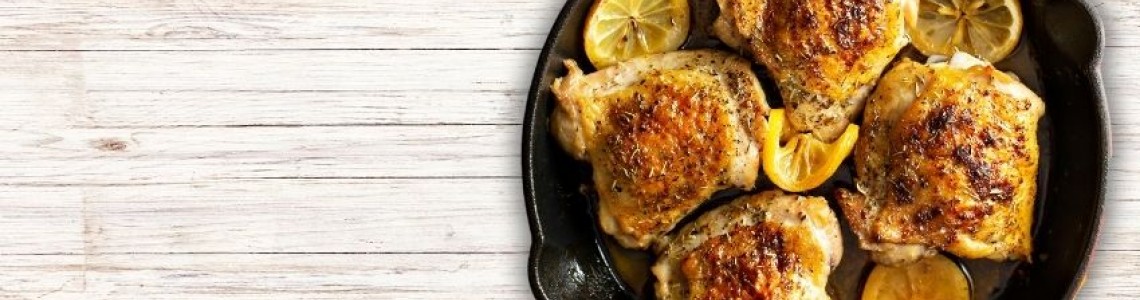 Oven-Roasted Lemon Garlic Chicken Thighs