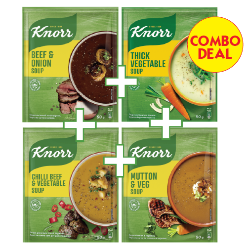 Combo Deal - Knorr Packet Soup 50g -  Any 4