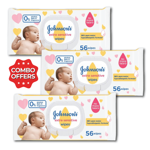 Combo Johnson's Baby Wipes Gentle All Over 3x56's