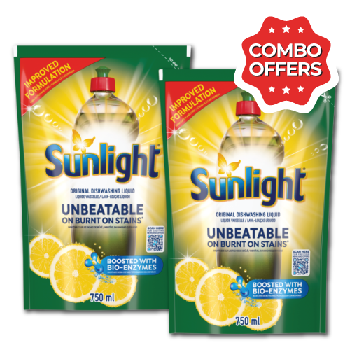 Combo Sunlight Dishwasher Pouch 2x750ml