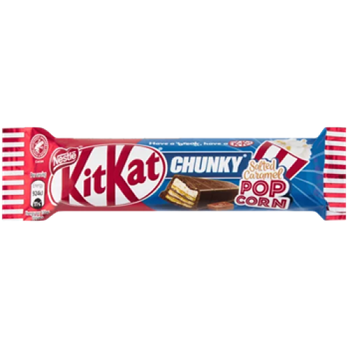 Nestle KitKat Chunky Salted Caramel Popcorn Chocolate Bar 42g