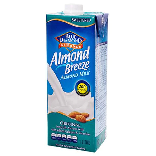 Blue Diamonds Almond Breeze Sweetened Original UHT Almond Milk Carton 1lt