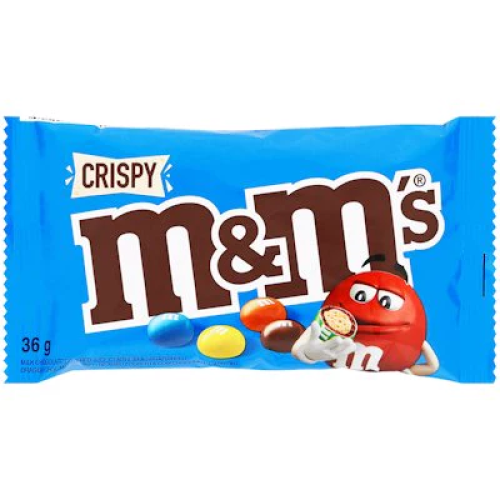 M&M's Crispy Pieces & Milk Chocolate Bag 36g