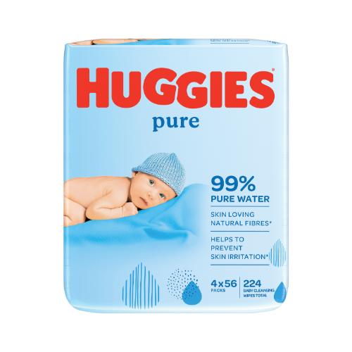 Huggies Pure Wipes 4 x 72s