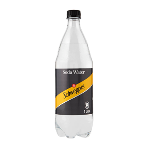 Schweppes Soda Water Soft Drink Bottle 1lt