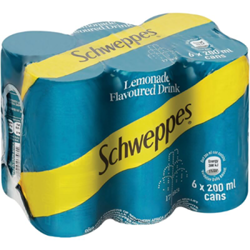 Schweppes Lemonade Cans 6x200ml