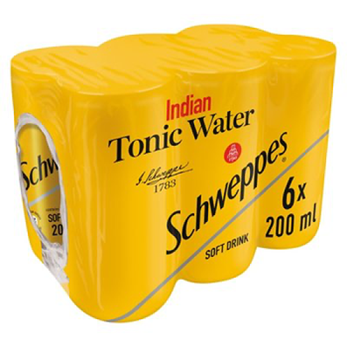 Schweppes Tonic Water Cans 6x200ml