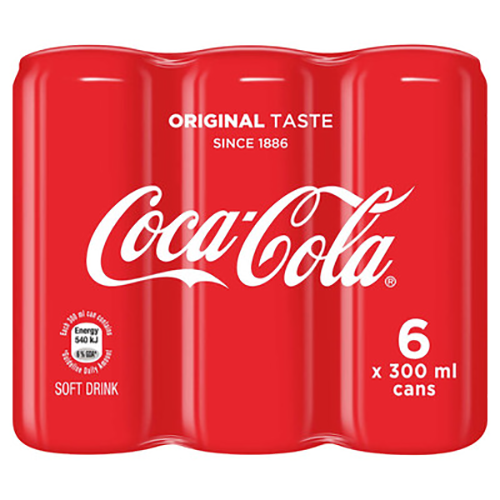 Coca-Cola Regular Can 6x300ml