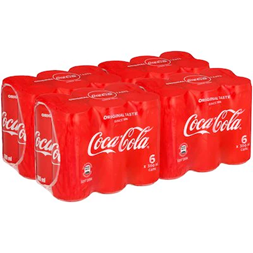 Coca-Cola Original Taste Soft Drinks 4x6x300ml