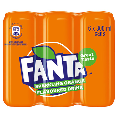 Fanta Orange Can 6x300ml