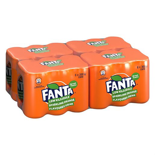 Fanta Orange Drink Cans 4x6x300ml