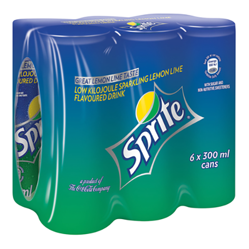 Sprite Soft Drink Regular Can 6x300ml