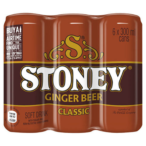 Stoney Ginger Beer Can 6x300ml