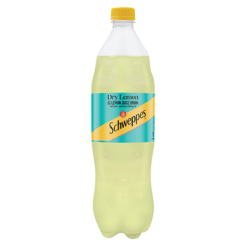 Schweppes Dry Lemon Soft Drink Bottle 1lt