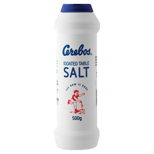 Cerebos Iodated Table Salt Flask 500g