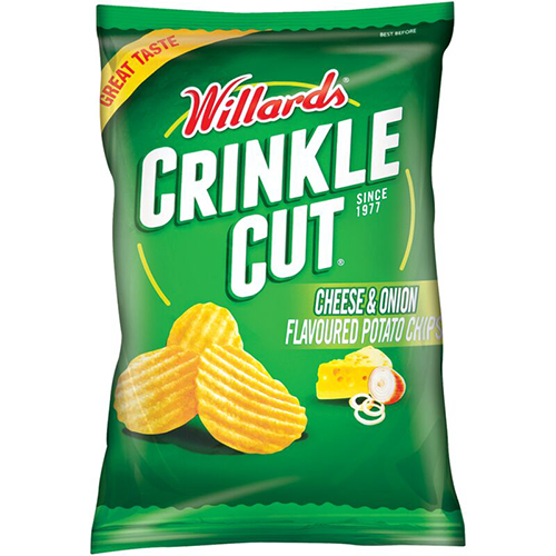 Willards Crinkle Cut Cheese & Onion 125g