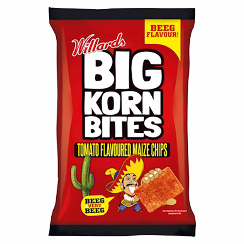 Willards Big Korn Bites Tomato Flavour 120g