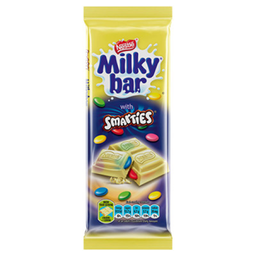 Nestle Smarties Milky Bar Slab 80g