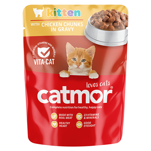 Catmor Cat Food Kitten Chicken Chunks in Gravy 70g