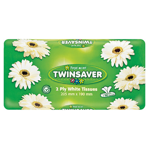 Twinsaver White Tissues 2ply (Soft Pack) 90's