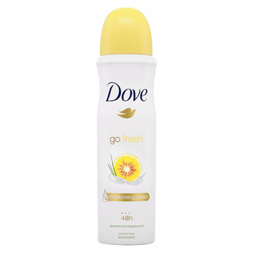 Dove Antiperspirant Aerosol Deodorant Grapefruit And Lemongrass 150ml