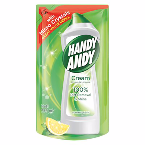 Handy Andy Refill Pouch Lemon Fresh Multipurpose Cleaning Cream 750ml