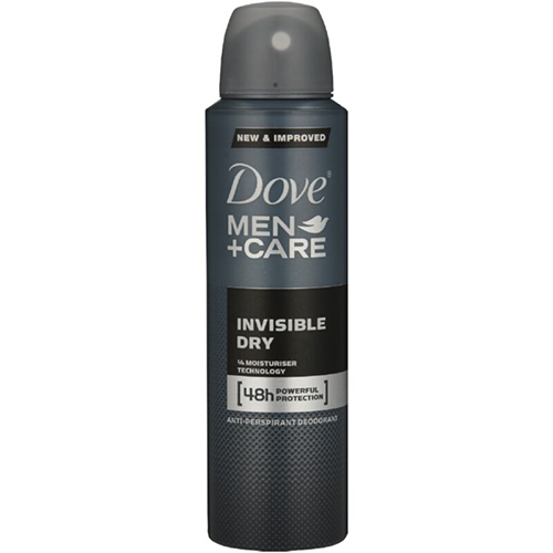 Dove Antiperspirant Aerosol Deodorant Men+Care Invisible Dry 150ml