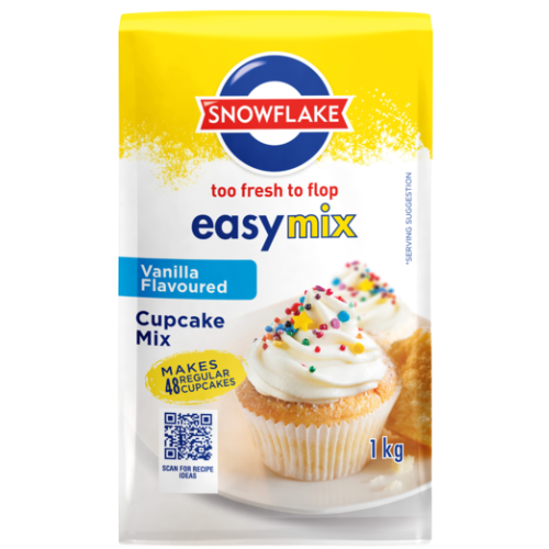 SnowflakeEasy Mix Vanilla Flavoured Cupcake Mix 1kg