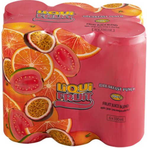 Liqui-Fruit Breakfast Punch Juice Cans 6x330ml