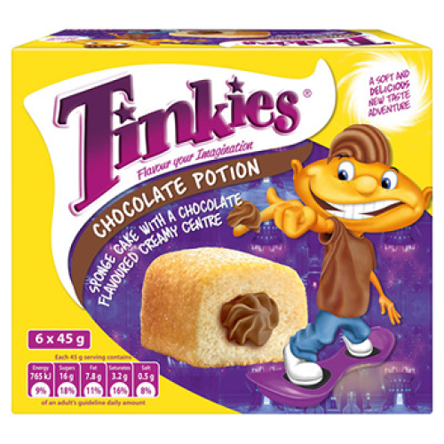 Tinkies Chocolate Potion Flavoured Creamy Sponge Cake 6's