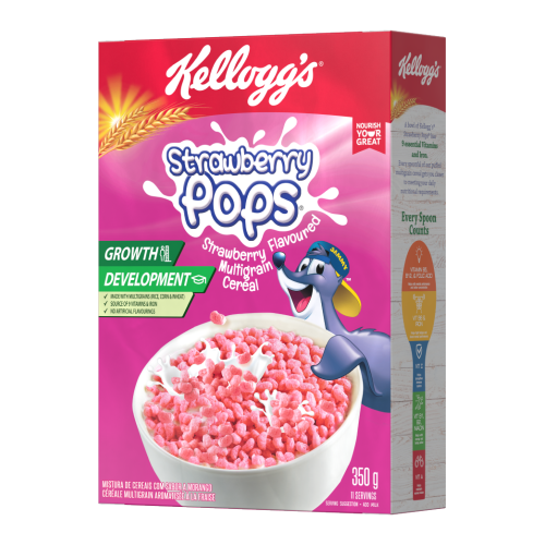 Kellogg's Strawberry Pops Multigrain Cereal 350g