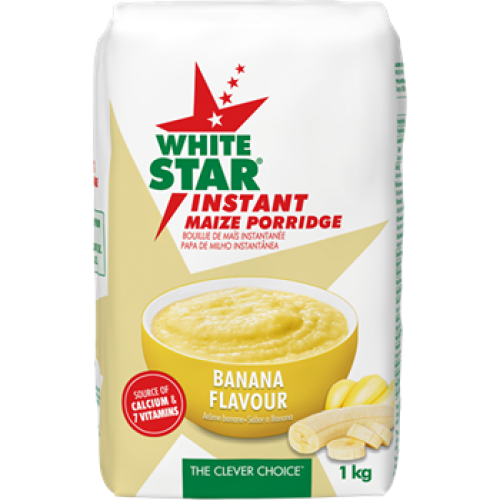 White Star Instant Maize Porridge Banana Flavoured 1kg