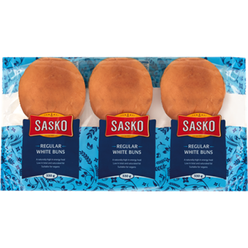 Sasko Regular White Buns 6s