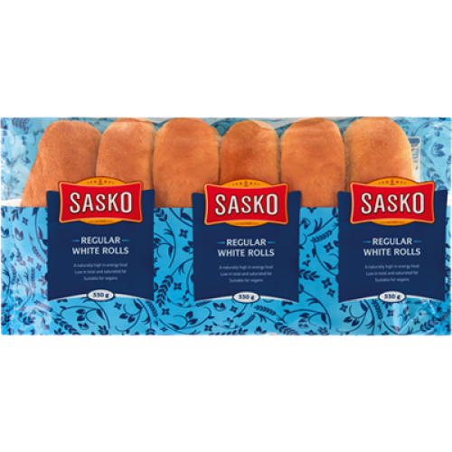 Sasko Regular Hotdog White Rolls 6s