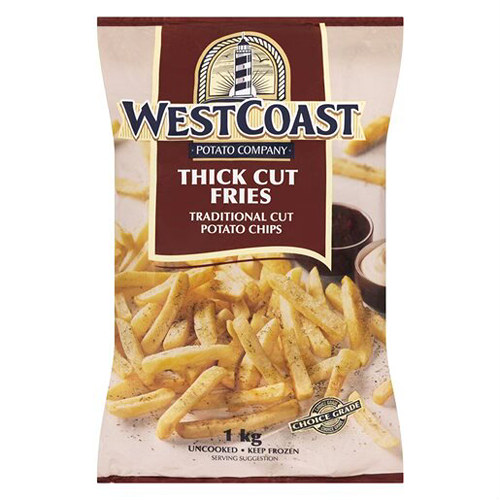 West Coast Thick Cut Fries 12mm 1Kg