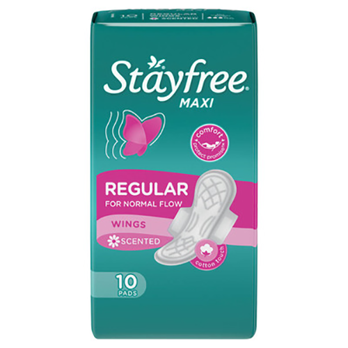 Stayfree Maxi Thick Regular Scented Wings 4x10's