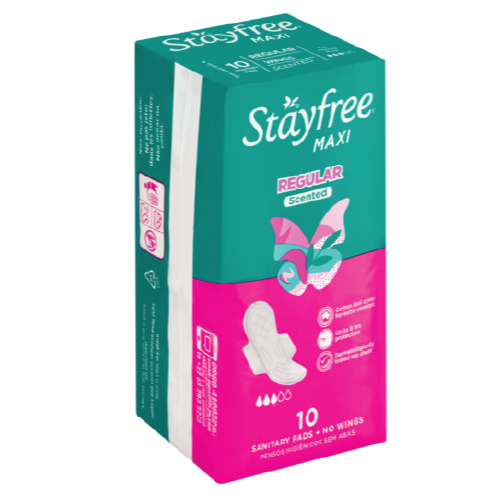 Stayfree Maxi Pads Unscented with Wings  4x10s