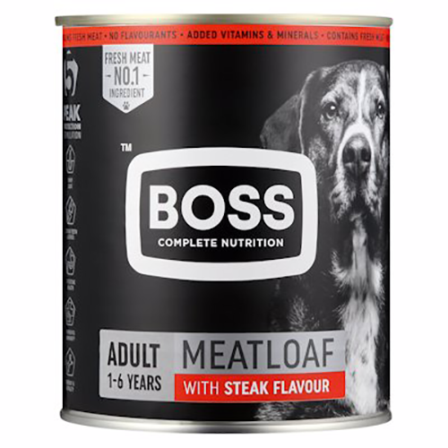 Boss Dog Food Adult Meatloaf With Steak 820g