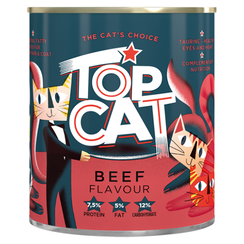 Top Cat Beef Flavoured Cat Food 820g