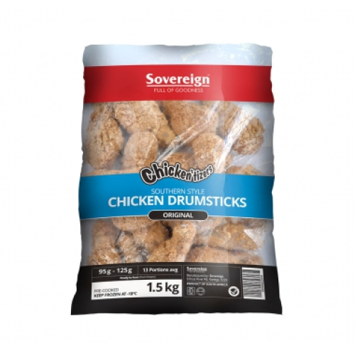 Sovereign Southern Style Crumbed Chicken Drumsticks Original 1.5kg