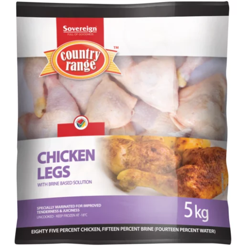 Sovereign Country Range Chicken Leg Quarters in Brine Based Solution 5kg