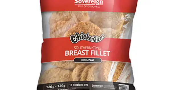 Sovereign Chicken'Tizers Crumbed Chicken Breast Burger Fillets Original 2kg