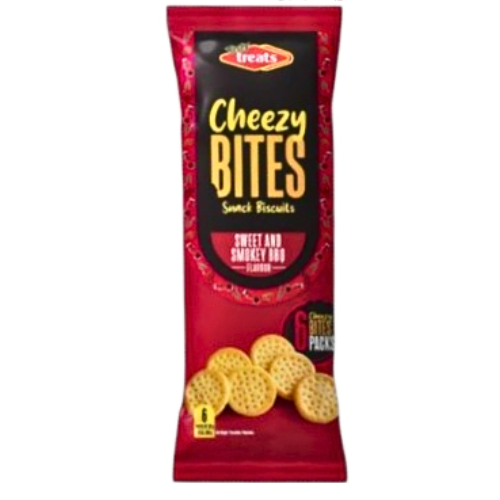 Tasty Treats CheezY Bites Sweet and Smoky Bbq flavour 6x30g