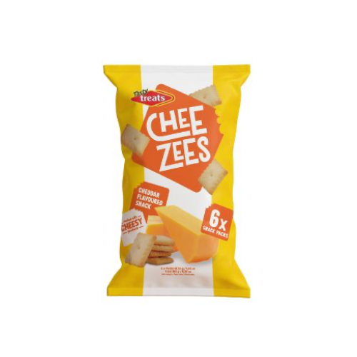 Tasty Treats Chee Zees Cheddar Flavour 6x30g