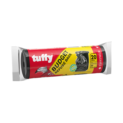 Tuffy Refuse Black Bags 750mm x 950mm 20's