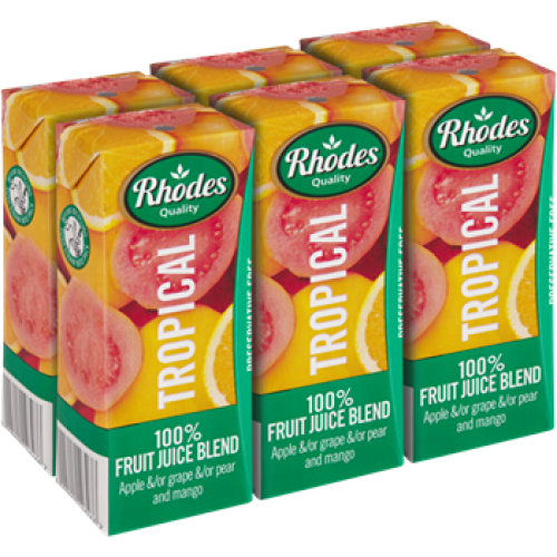 Rhodes 100% Tropical Fruit Juice Blend 6x200ml