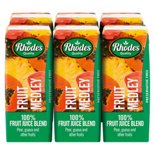 Rhodes 100% Fruit Medley Fruit Juice Blend 6x200ml