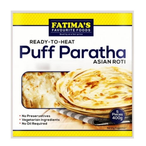 Fatima's Ready-To-Heat Puff Paratha Plain 5's