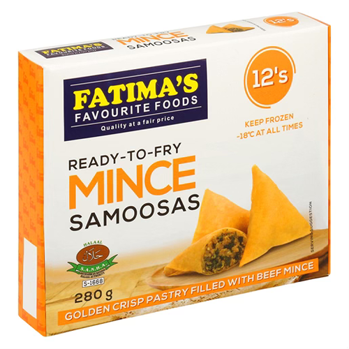 Fatima's Favourite Foods Frozen Mince Samoosas 12's